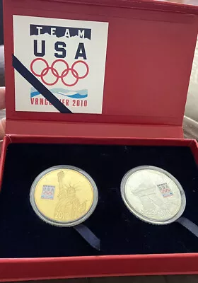 Team USA Vancouver 2010 Olympics Collectible Gold And Silver Plated Medals/Coins • $21.99