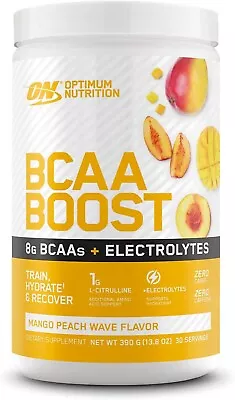 New BCAA BOOST 8g BCAA Electrolytes Powder Mango Peach Flavor 390g 30 Servings • $69.97