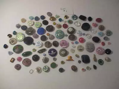 Lot Of 100 Vintage Czech Glass Buttons #1 • $9.99