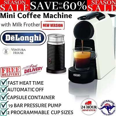 Delonghi Nespresso Essenza Mini Coffee Capsule Pod With Milk Frother Espresso AU • $287.53