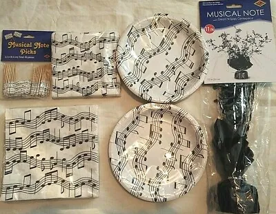 MUSICAL NOTES Band Birthday Party Supply DELUXE Kit W/Flag PicksBN Centerpiece • $20.79