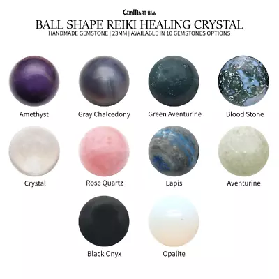 Gemstone Ball Reiki Healing Crystal Ball Metaphysical Sphere Ball Fortune Ball • $4.79