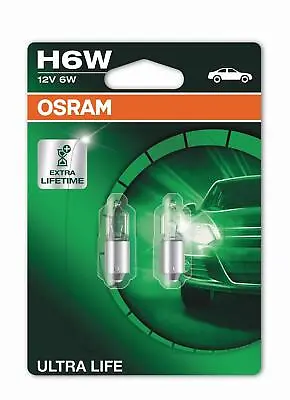 OSRAM H6W BAX9S 64132ULT-02B 12V (duo Bulbs) • $17.36