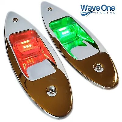 Wave One Marine | LED Flush Mount Shark Eye Stainless Navigation Light | 2NM • $49.99