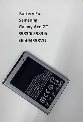 Battery For Samsung Galaxy Ace GT S5830i S5839i EB 494358VU • £4.99