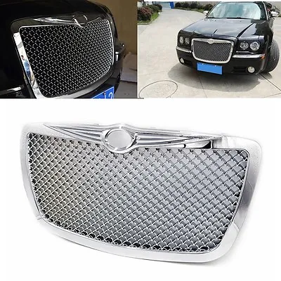 Front Bumper Mesh Hood Grill Grille Chrome Style For 2004-2010 Chrysler 300 300C • $295