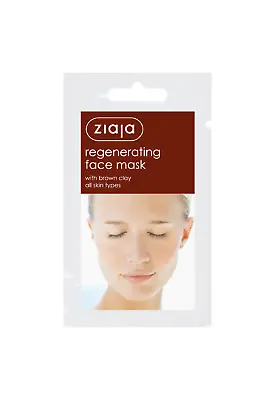 Ziaja Regenerating Face Mask With Brown Clay/Sachet/Display 7Ml OFFICIAL UK • £4.92