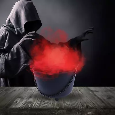 Witch's Cauldron W/ Red (Color Options) Mister Fogger- 12 In. Dia & Chain Handle • $56.99