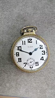Antique Elgin National Watch Pocket Watch Gold Filled 21j 57.2 Dwt Ticking • $50