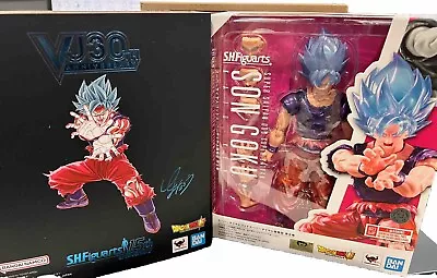 BANDAI S.H. Figuarts Super Saiyan God Son Goku Kaioken Vjump 30th W/Shipper • $104.99