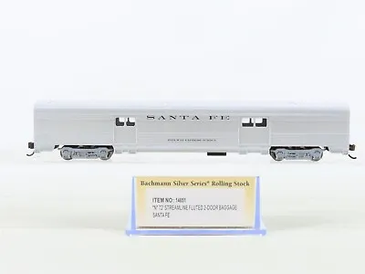 N Scale Bachmann Silver 14651 ATSF 72' REA Streamline Fluted Baggage Passenger • $49.95