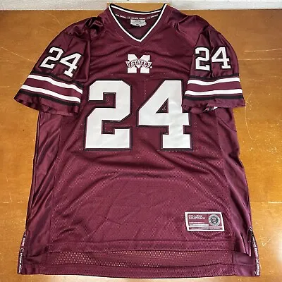 Vintage Mississippi State Bulldogs Jersey Mens Large Red #24 Colosseum • $49.95