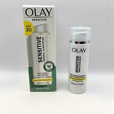 Olay Sensitive Mineral Face Sunscreen With Zinc Oxide - Fragrance Free - SPF 30 • $8.53