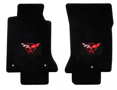 NEW! FLOOR MATS 1997-2004 C5 Corvette With Embroidered RED Flag Emblem Logo Pair • $138.99