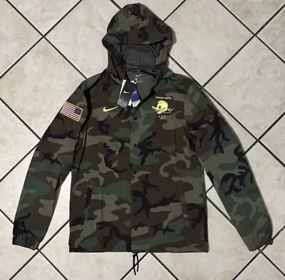 Nike Oregon Ducks On-Field Camo Jacket Snap On DA5643-222 Men’s Sz M • $137.03