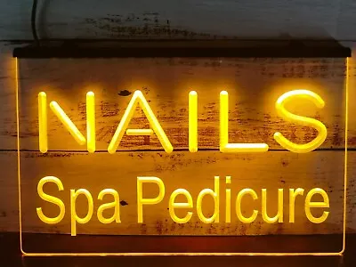 Nails Spa Pedicure Open LED Neon Light Sign Beauty Salon Parlor Wall Art Décor • $24.95