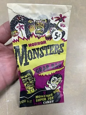 Vintage 60's Sealed Horror Monsters Grab Bag Best Plastics Corp Frankenstein  • $100