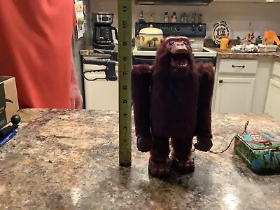 Vintage Battery Powered Remote Control Tin Gorilla Made In Japan Rare WORKS! • $189