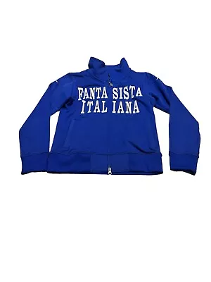Kappa Womens Blue Fantasista Italiana Zip Up Jacket Size M Good Condition • $45