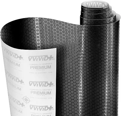 Honeycomb Matte Black Medium Pattern Car Wrap Vinyl 1ft X 5ft • $19.99