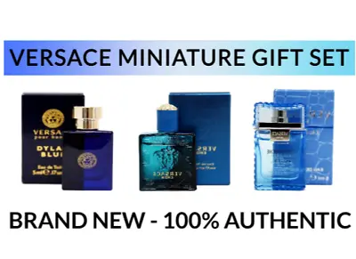 NEW Versace Men's 3pc Miniature Gift Set (Eau Fraiche Dylan Blue Eros) • $28.95