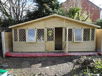 20 X10  19mm T&G Loglap Summer House   (pressure Treated) • £3400