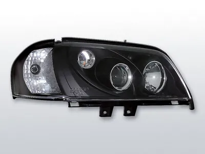 Headlights For Mercedes W202 C-CLASS 1993-2000 Black WorldWide Free Shipping AU  • $406.14