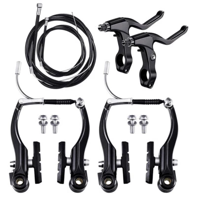 $17.95 • Buy Alloy Mountain Bike V Brake Set Front And Rear Cables Lever Caliper Set MTB BMX