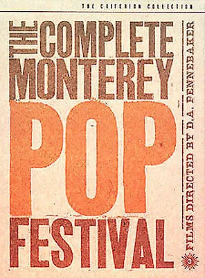 The Complete Monterey Pop Festival (DVD 2002 3-Disc Set Criterion Collection • $39.99
