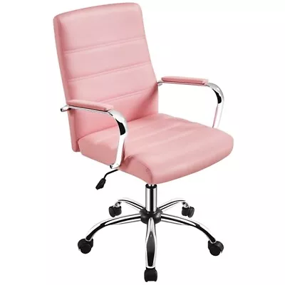  Office Executive Chair Mid-Back Task Desk Chair With Arms Height Adjustable • $106.99