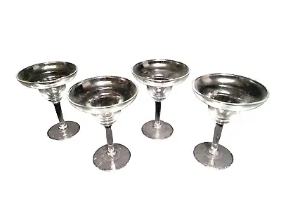 4 Vintage Shrimp Clear Cocktail Glasses 5.75 H • $13.40