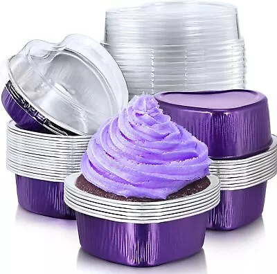 Mini Aluminum Foil Cake Pan With Clear Lids 55 Ml/ 1.86 As Shown In Pictures  • $15.60