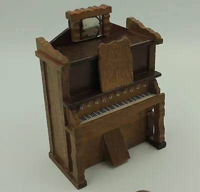 Piano Wind Up Music Box Vintage Dollhouse Furniture Secret Pull Out Drawer • $23.95