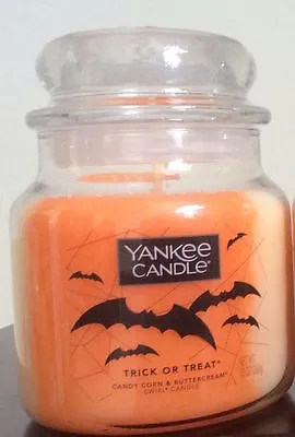 Yankee Swirl Batty Bats Jar  Trick Or Treat  Candy Corn & Buttercream Usa 2016 • £49.95