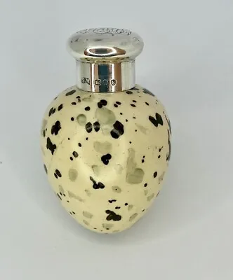 Sampson Mordan Antique Porcelain And Silver Scent Perfume Egg Bottle • £195