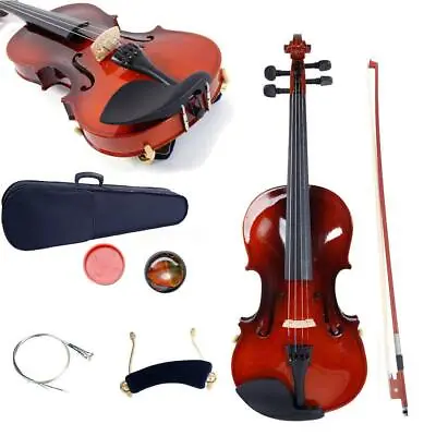 Glarry Hot Student Maplewood 3/4 Acoustic Violin W/ Case + Bow + Rosin • $156.90