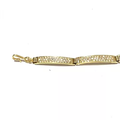 VERSACE GIANNI Belt Rhinestone/Chain Belt Gold X Clear Metal Material Women's • $176.36