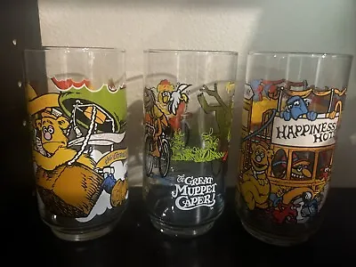 Vintage 1981 McDonald’s Muppets Jim Hensen Vintage Glasses Lot Of 3 • $12