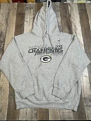 Green Bay Packers Men S Super Bowl XLV Hoodie Sweatshirt NFL Football Gray • $15.63