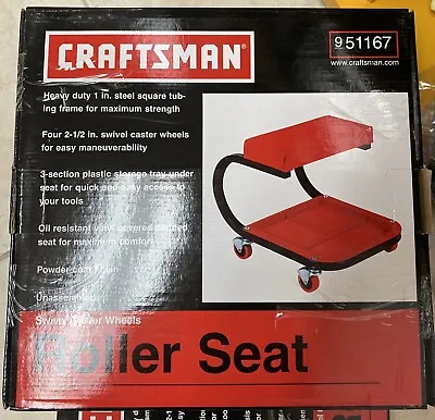 Craftsman Automotive Roller Seat Mechanic Creeper Chair Rolling Stool  951167 • $69.99