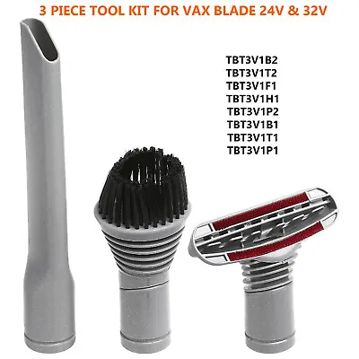 £5.99 • Buy 3 Piece Accessory Tool Kit Vax Blade 24V & 32V Cordless Vacuum Cleaner Hoovers