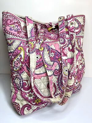 Vera Bradley “Pink Meets Plaid” Tote Cute Paisely Carry-all • $18.71