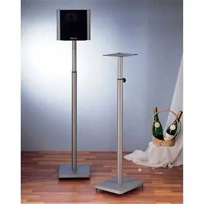 VTI Manufacturing BLE101S Silver Iron Cast Baseadjustable Speaker Stand • $169.14