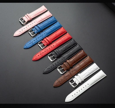 £4.74 • Buy Genuine Leather Watch Band Universal Watch Strap 12-24mm Replacement Bracelet