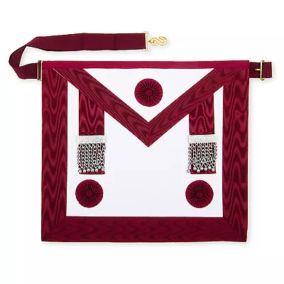 £47.99 • Buy Lambskin Masonic Craft Provincial Stewards Apron With Rosettes Masons Regalia