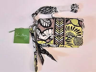 NEW Vera Bradley All In One Crossbody Wristlet Wallet Clutch Citron Pattern • $27.99