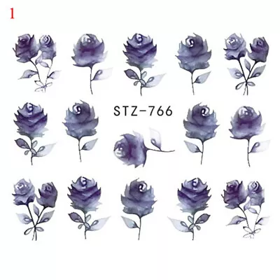 Nail Art Sticker Flower Stickers Decals Pattern Design Watermark Slider Decor # • $0.72