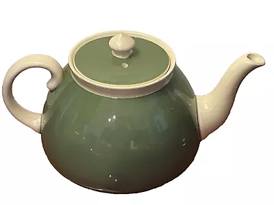 Vintage Gibson's Staffordshire England Teapot Olive Green Cream Circa 1950s • $31.50