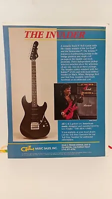 Leo Fender - G&l Invader Guitars  Mike James - Print Ad.- 11 X 8.5 • $8.95