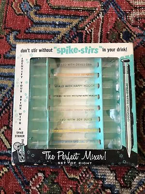 Vintage Mid Century Spike-Stirs Drink Identifiers & Stir Sticks W Funny Sayings • $8.98